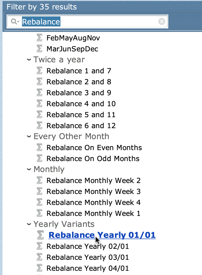 rebalancing screener