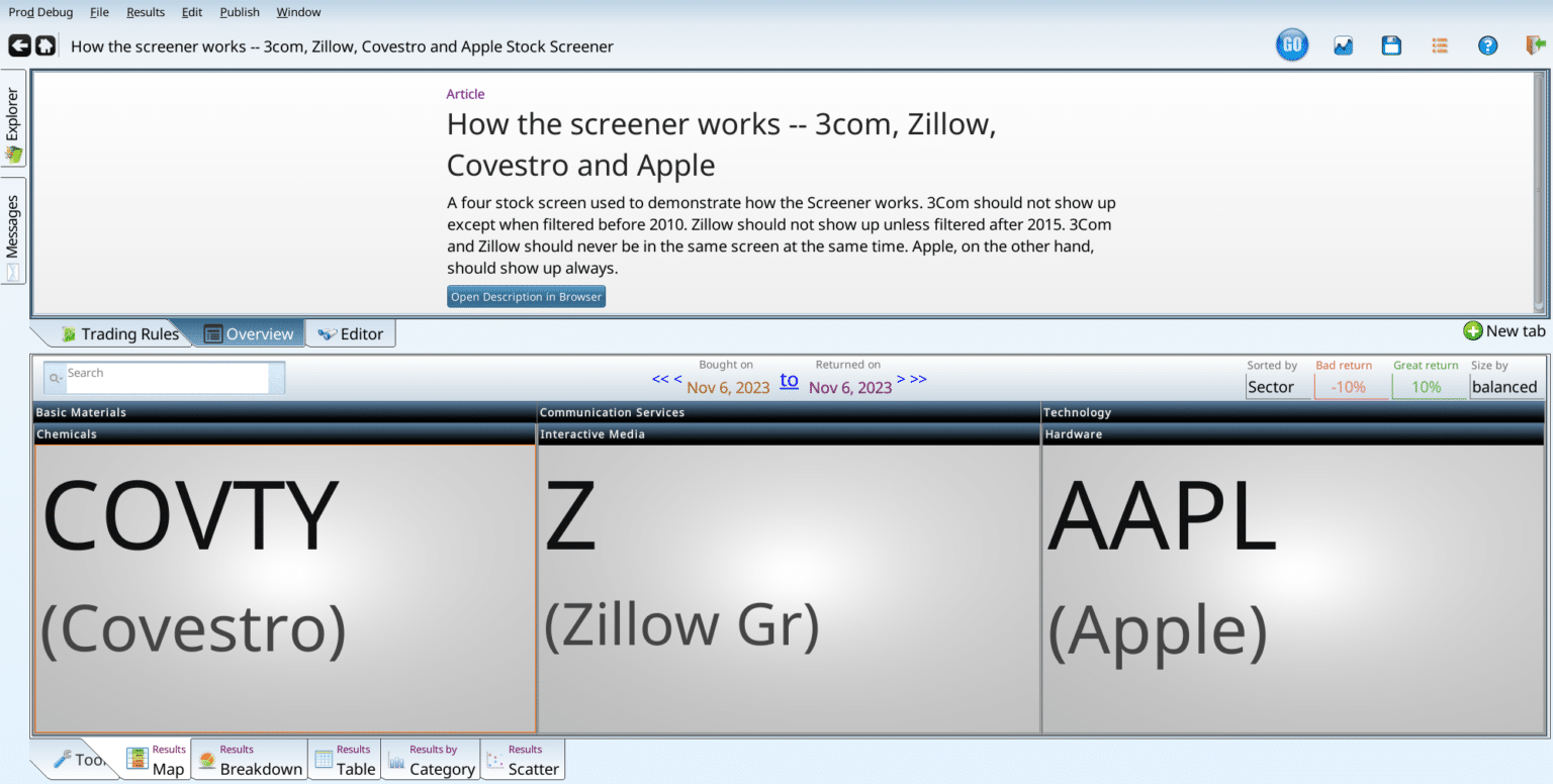 How the screener works Equities Lab